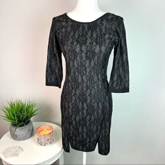Sea New York Black Lace Mini Shift Dress Size 2 NWT Cocktail Party Elegant Knee - Picture 6 of 8